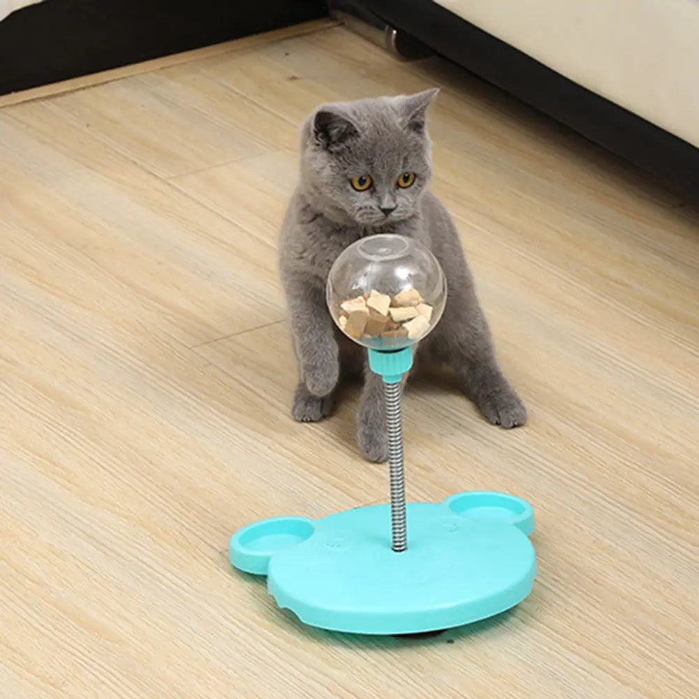 Pet Feeder Cat Toy Pets Leaking Food Ball Self-Playing Tumbler Funny Swing Feeder Puzzle Toys Playing Training Dispenser Bowl 1