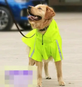Spring and summer new dog raincoat waterproof cape dog reflective raincoat large dog raincoat 1