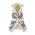 Pet Clothes Warm Thickened Flannel Hooded Shawl Pajamas JD Pet Boutique