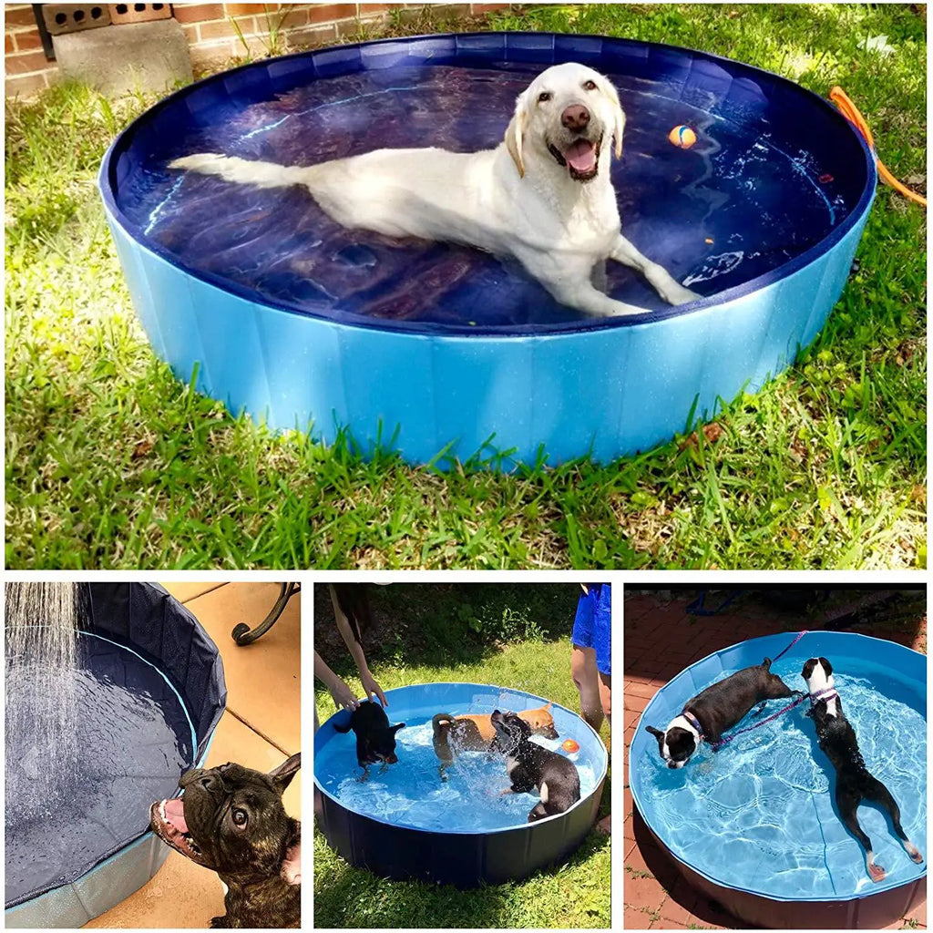 Foldable Dog Pool Pet Bath Swimming Tub Bathtub Outdoor Indoor Collapsible Bathing Pool For Dogs Cats Kids Pool - JD Pet Boutique