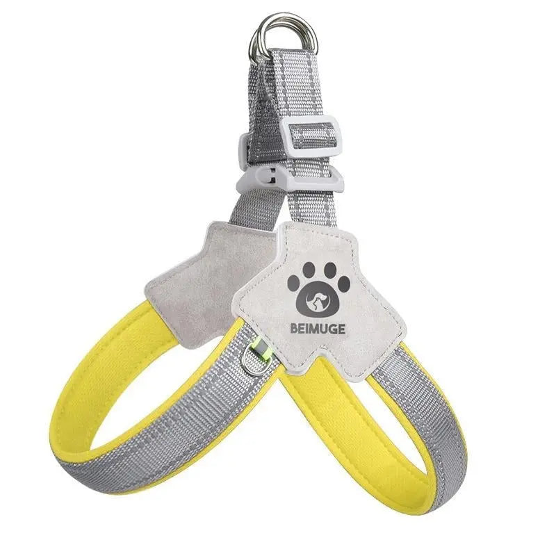 Pet Dog Cat Harness, Pet Harness With LeashSet, Adjustable Puppy Harness ComfortableReflective Easy Control Dog With Leather Leash,.No-Pull No Choke Pet Harness For TrainingWalking 1