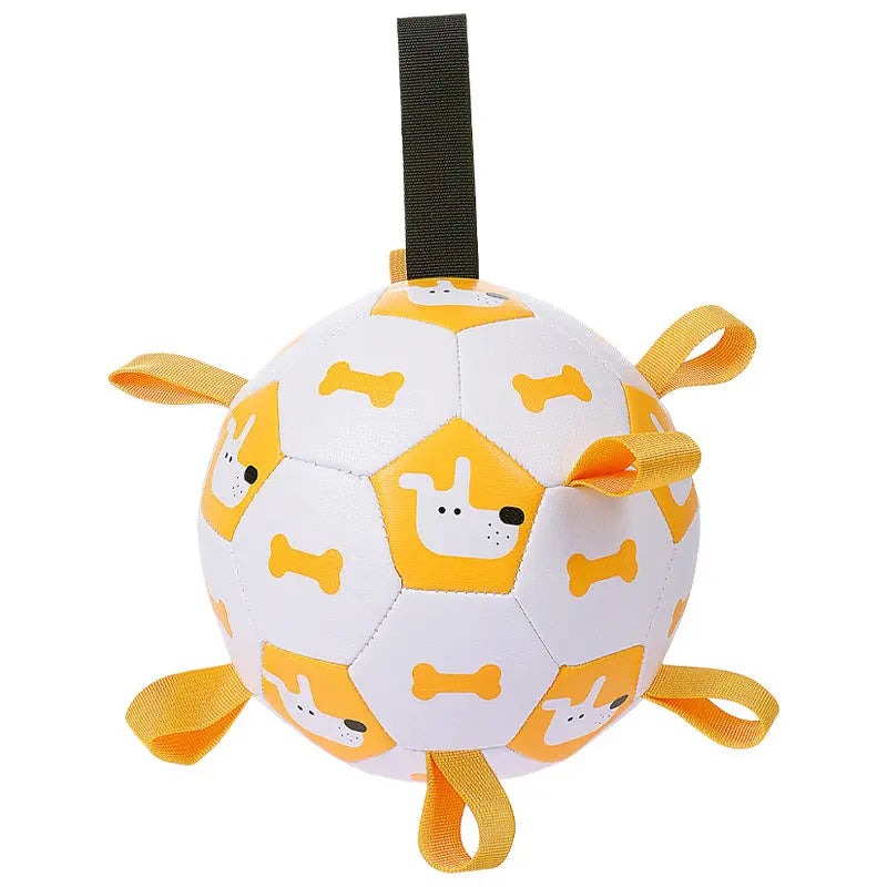 Dog Interactive Football Toys Children Soccer Dog Outdoor Training Balls Pet Sporty Bite Chew Teething Ball With Cute Printing JD Pet Boutique
