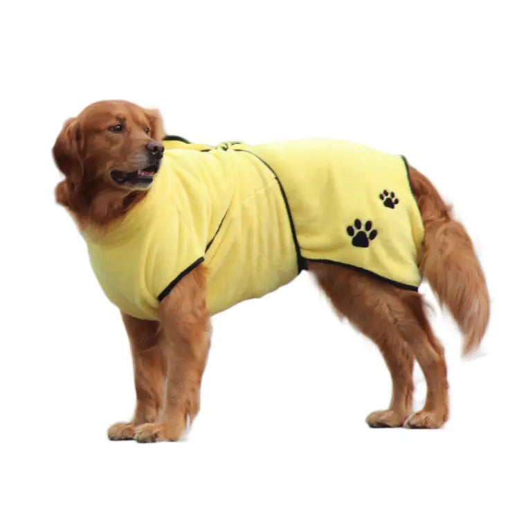 Soft And Absorbent Pet Embroidered Bathrobe Coral Fleece Pajamas JD Pet Boutique