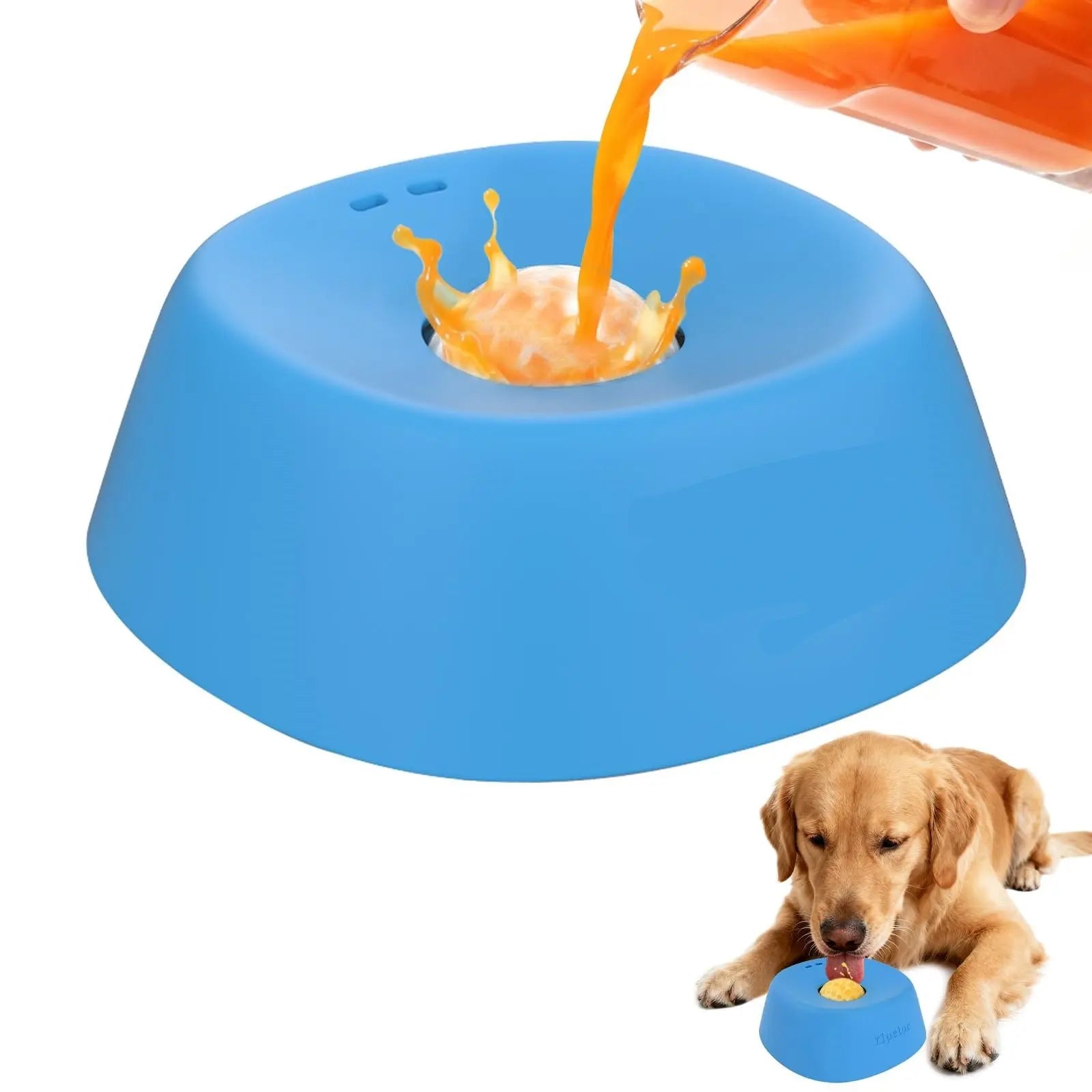 Pet Slow Feeder Non-Slip Spherical Dog Licking Bowl Anti-Choking Dog Bowl Lick Toy For Liquid Treats Bone Broth Yogurt JD Pet Boutique