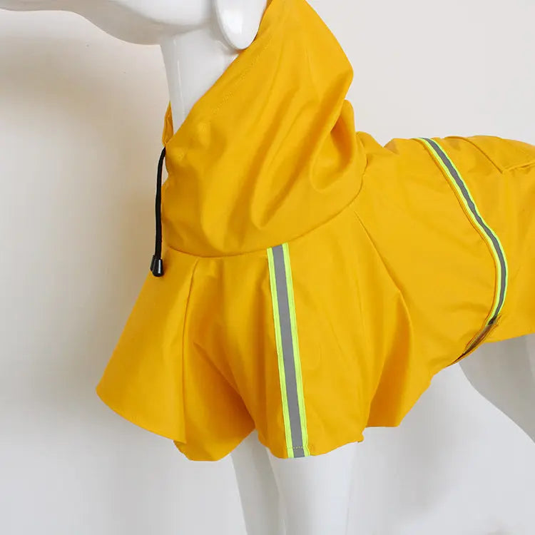 Spring and summer new dog raincoat waterproof cape dog reflective raincoat large dog raincoat 1