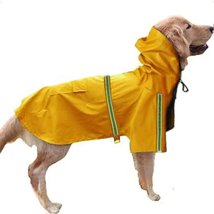 Spring and summer new dog raincoat waterproof cape dog reflective raincoat large dog raincoat 1