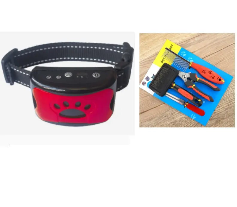 Dog Training Collar Waterproof Electric Pet Remote Control Rechargeable Dogs Trainer Bark Arrester With Shock Vibration Sound JD Pet Boutique