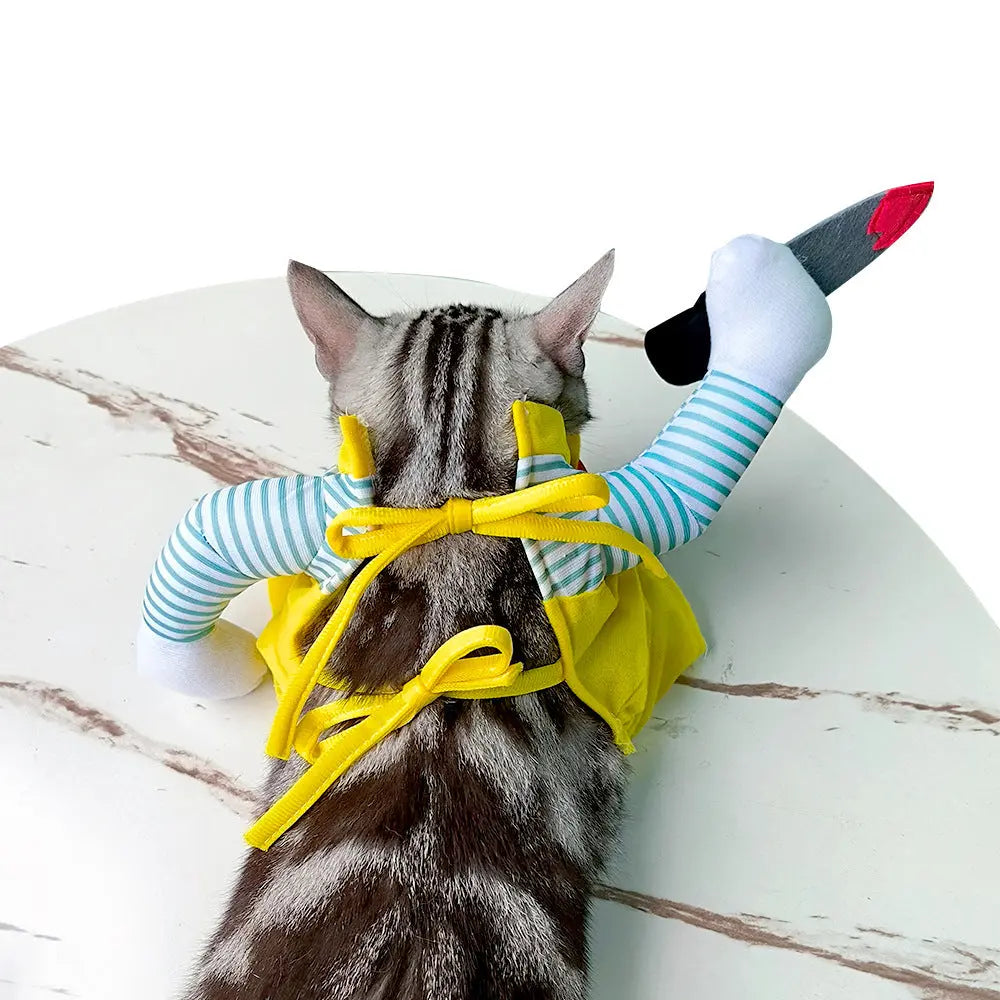 Cat Pet Costume Clothing Creative Yellow Knife Assassin Cat Clothing JD Pet Boutique
