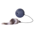 Interactive Cat Toy Ball Plush Mouse Exercise Blue And Orange