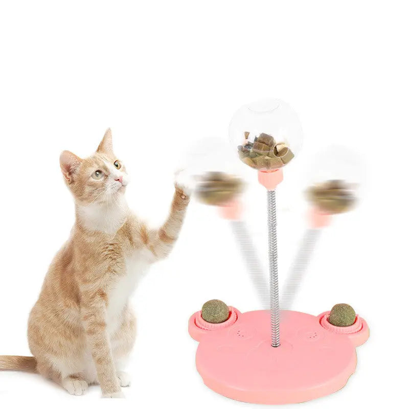 Pet Feeder Cat Toy Pets Leaking Food Ball Self-Playing Tumbler Funny Swing Feeder Puzzle Toys Playing Training Dispenser Bowl 1