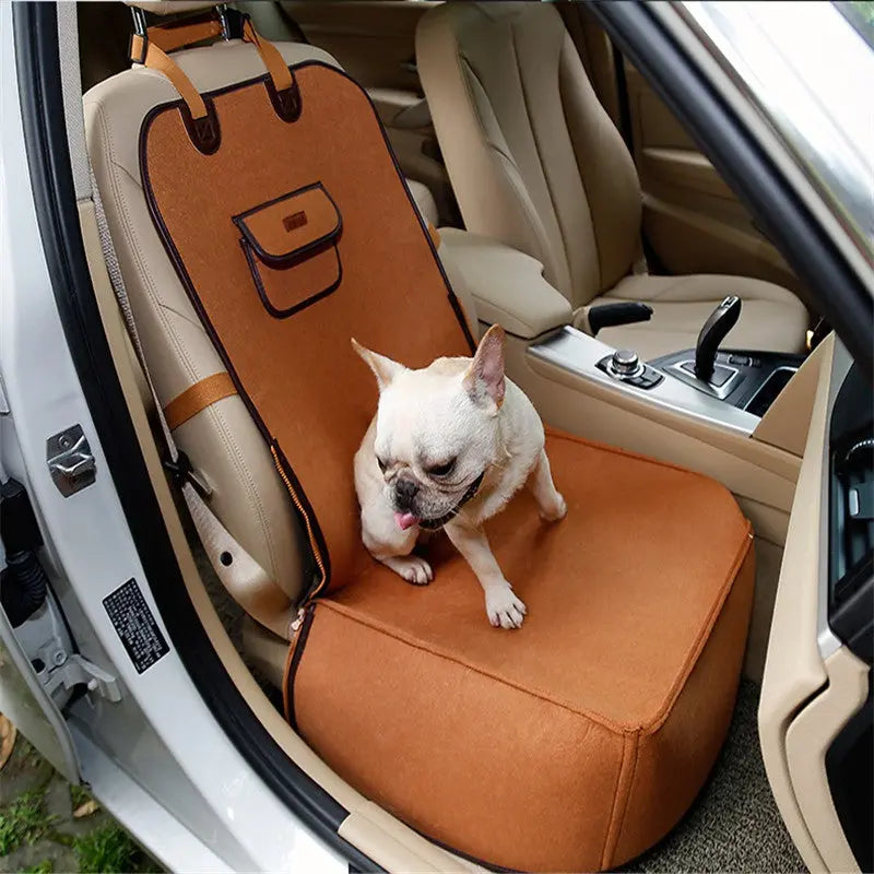 Retro Dual-purpose Pet Car Mat Front Seat Cushion 1