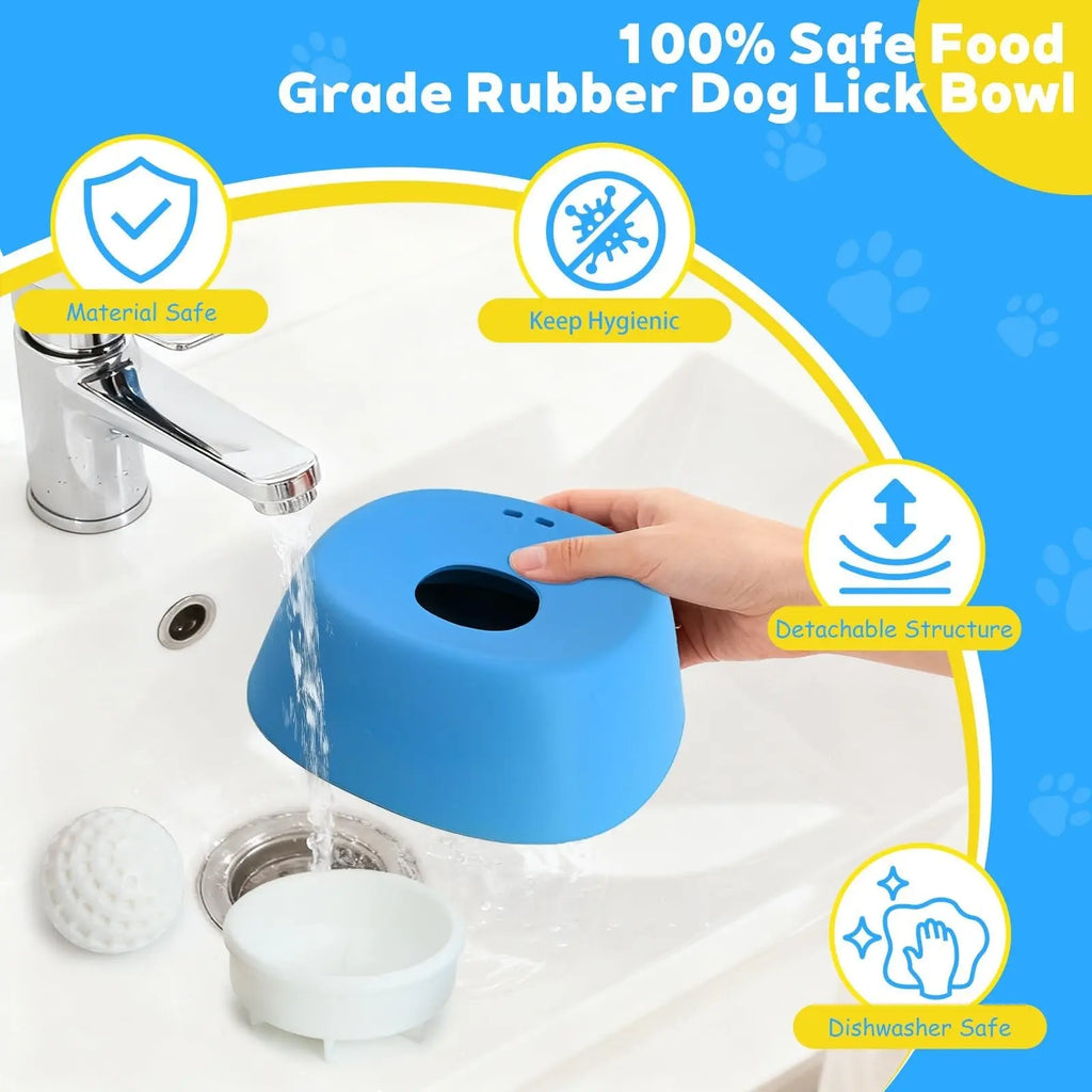 Pet Slow Feeder Non-Slip Spherical Dog Licking Bowl Anti-Choking Dog Bowl Lick Toy For Liquid Treats Bone Broth Yogurt JD Pet Boutique