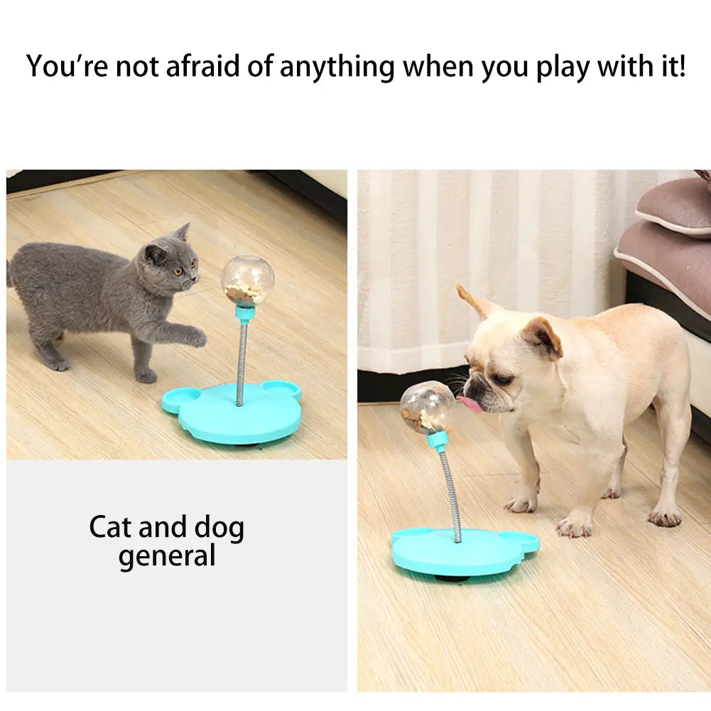 Pet Feeder Cat Toy Pets Leaking Food Ball Self-Playing Tumbler Funny Swing Feeder Puzzle Toys Playing Training Dispenser Bowl 1
