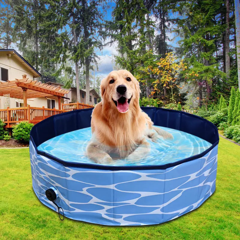 Foldable Dog Pool Pet Bath Swimming Tub Bathtub Outdoor Indoor Collapsible Bathing Pool For Dogs Cats Kids Pool - JD Pet Boutique