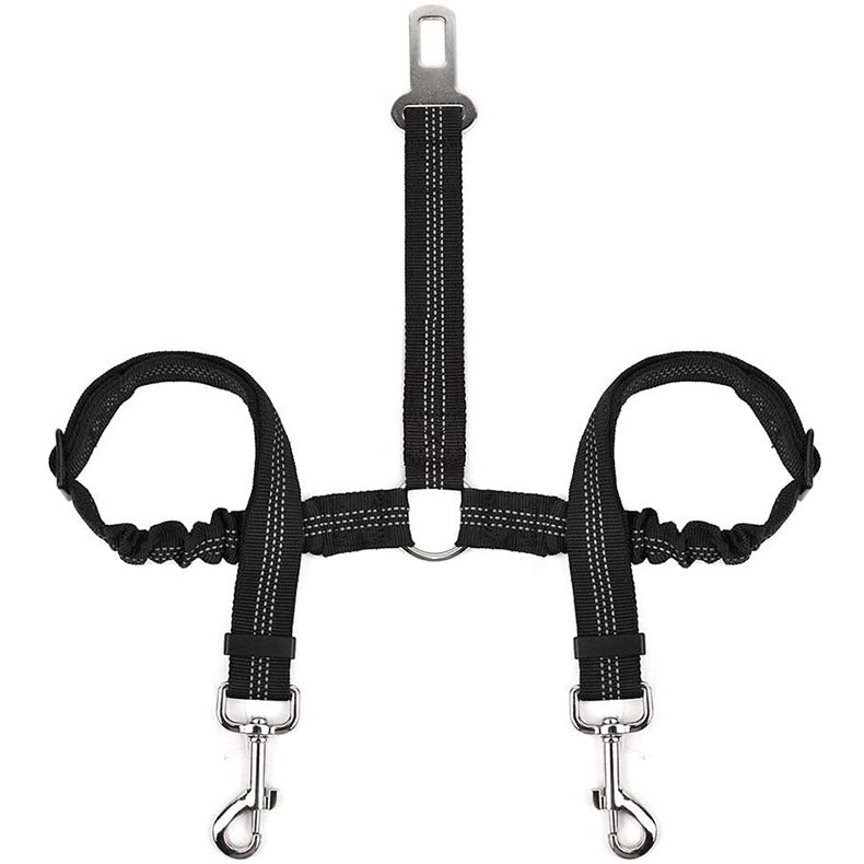 Pet Car Seat Belt Double-ended Traction Rope One For Two