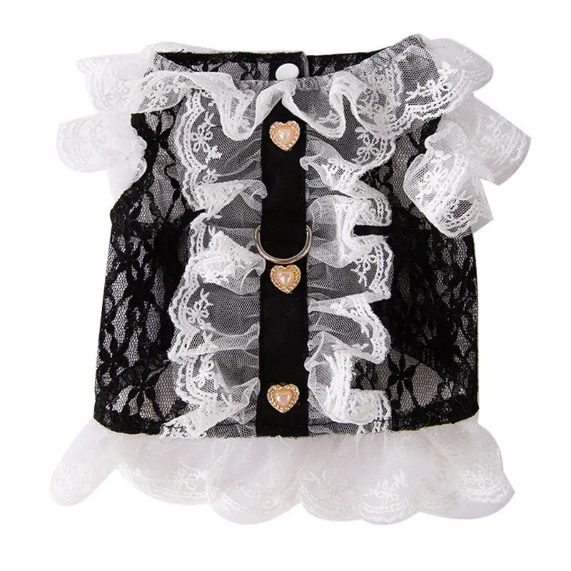 Cat Clothes Lace Traction Vest Puppy Kittens Thin Pet Cat Clothing JD Pet Boutique