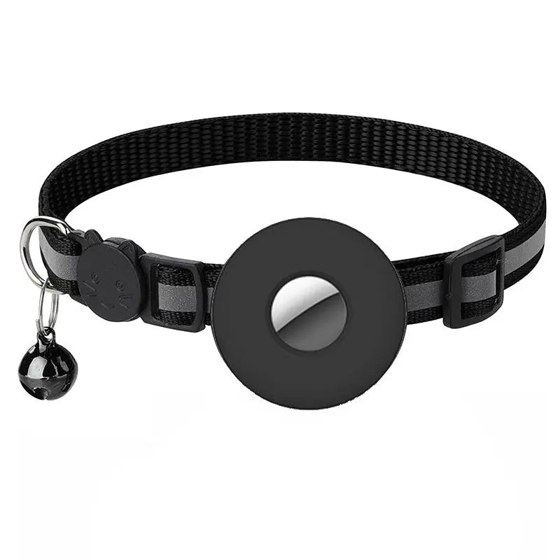 Airtag Pet Collar With Bell Reflective Adjustable Anti-lost Cat Dog Collar JD Pet Boutique