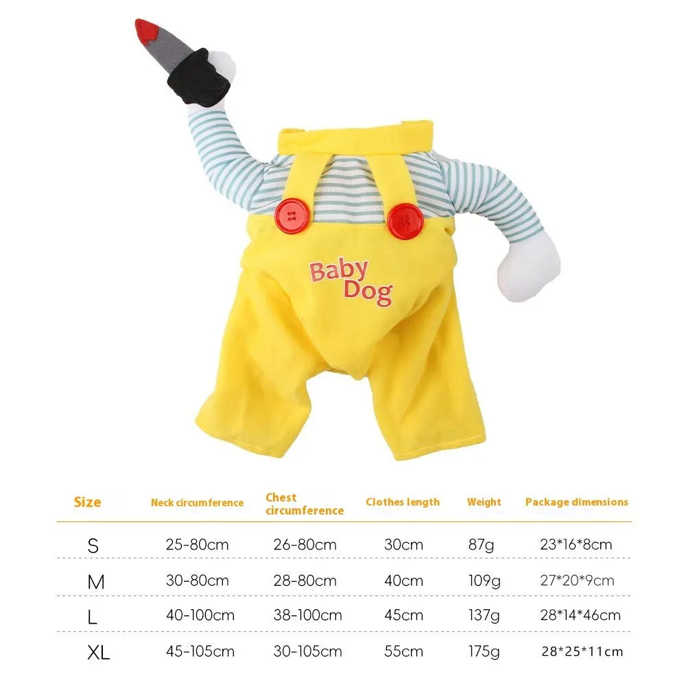 Cat Pet Costume Clothing Creative Yellow Knife Assassin Cat Clothing JD Pet Boutique