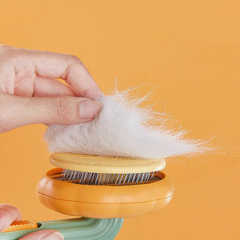 New Pet Cat Brush Hot Selling Hand-held Steel Wire Self-cleaning Comb Looper For Hair Removal 1