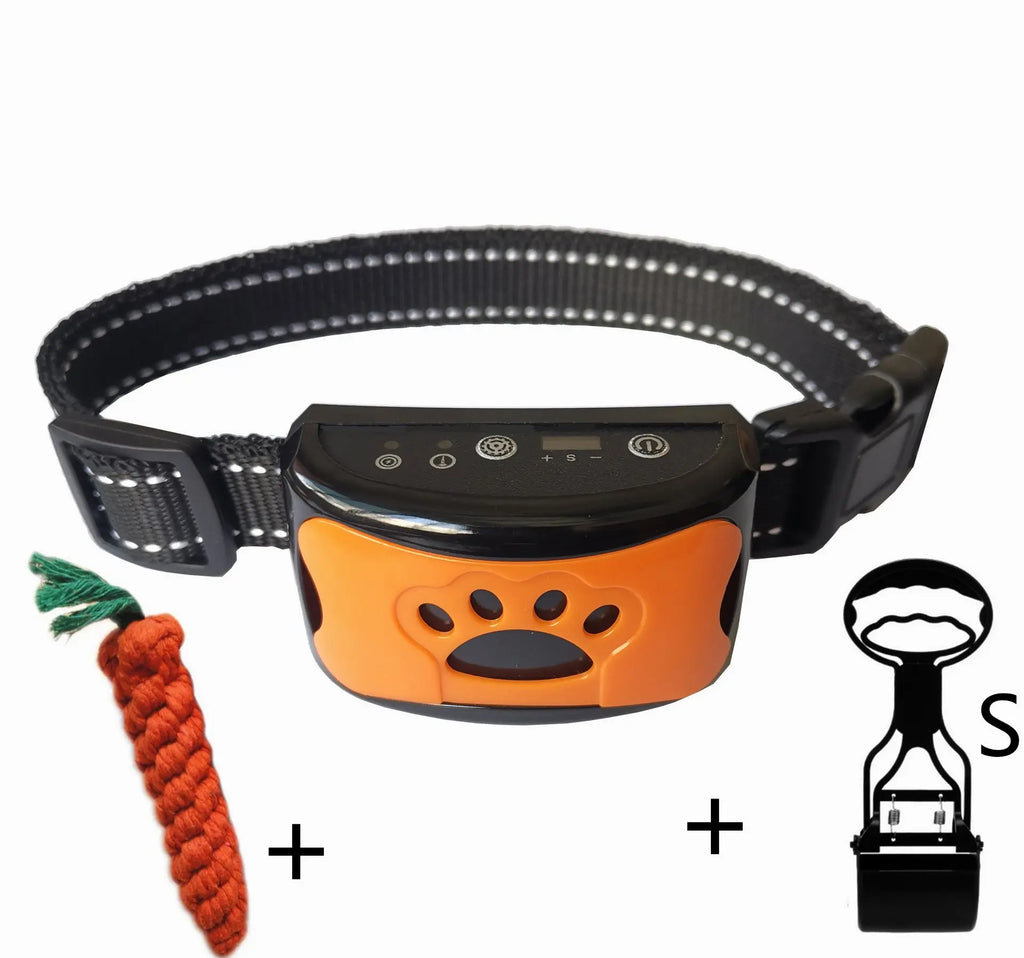 Dog Training Collar Waterproof Electric Pet Remote Control Rechargeable Dogs Trainer Bark Arrester With Shock Vibration Sound JD Pet Boutique
