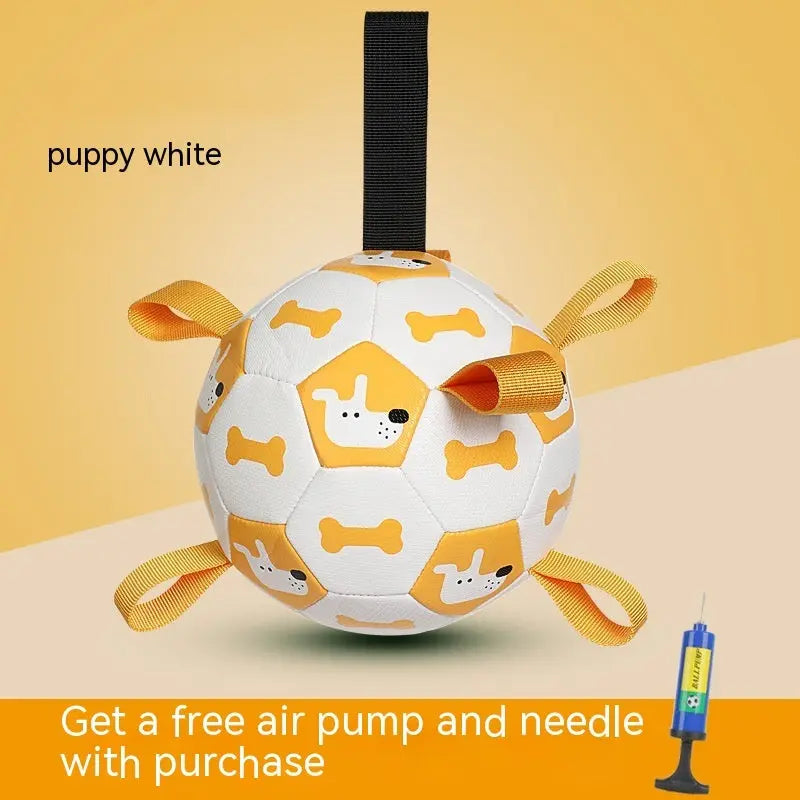 Dog Interactive Football Toys Children Soccer Dog Outdoor Training Balls Pet Sporty Bite Chew Teething Ball With Cute Printing JD Pet Boutique