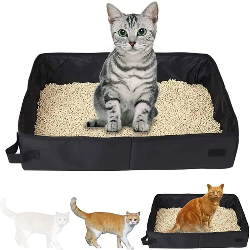 Portable Cat Litter Box Foldable To Carry JD Pet Boutique