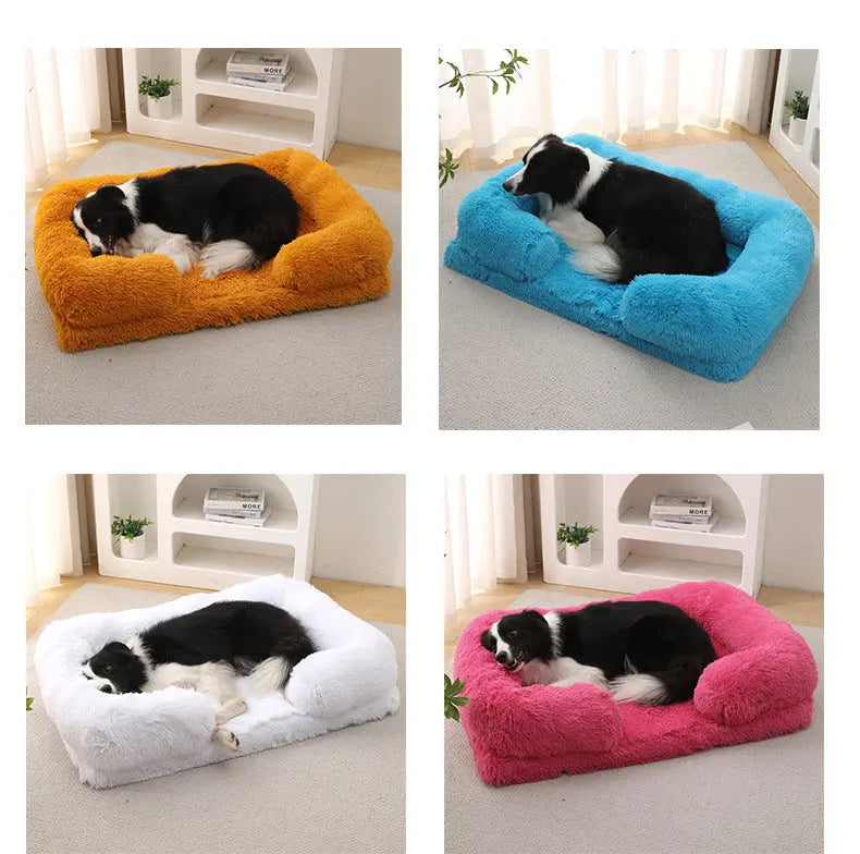 Plush Round Pet Bed Dog Bed Winter 1