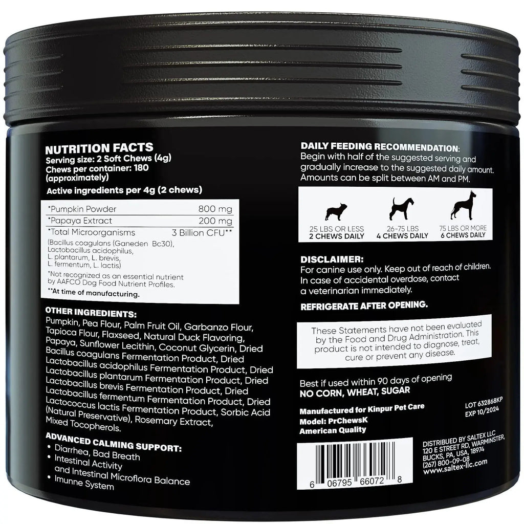 NO AMAZON Probiotics For Dogs Support Gut Health Itchy Skin Allergies Yeast Balance Immunity Probiotics And Digestive Enzymes For Small Medium And Large Dogs 180 Probiotic Chews For Dogs Duck Flavor 1